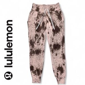 Lululemon Warm Down Jogger 7/8 Pink Marble Dye Women's Size 4